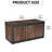Edrosie Inc 130 Gallons Water Resistant Resin Lockable Deck Box With Lock Brown+Black-130604521