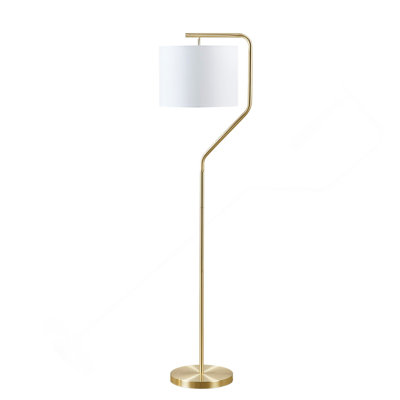 Lampe sur pied angulaire en métal