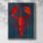 Geo Lobster II Framed Print - Solid Wood-82123756