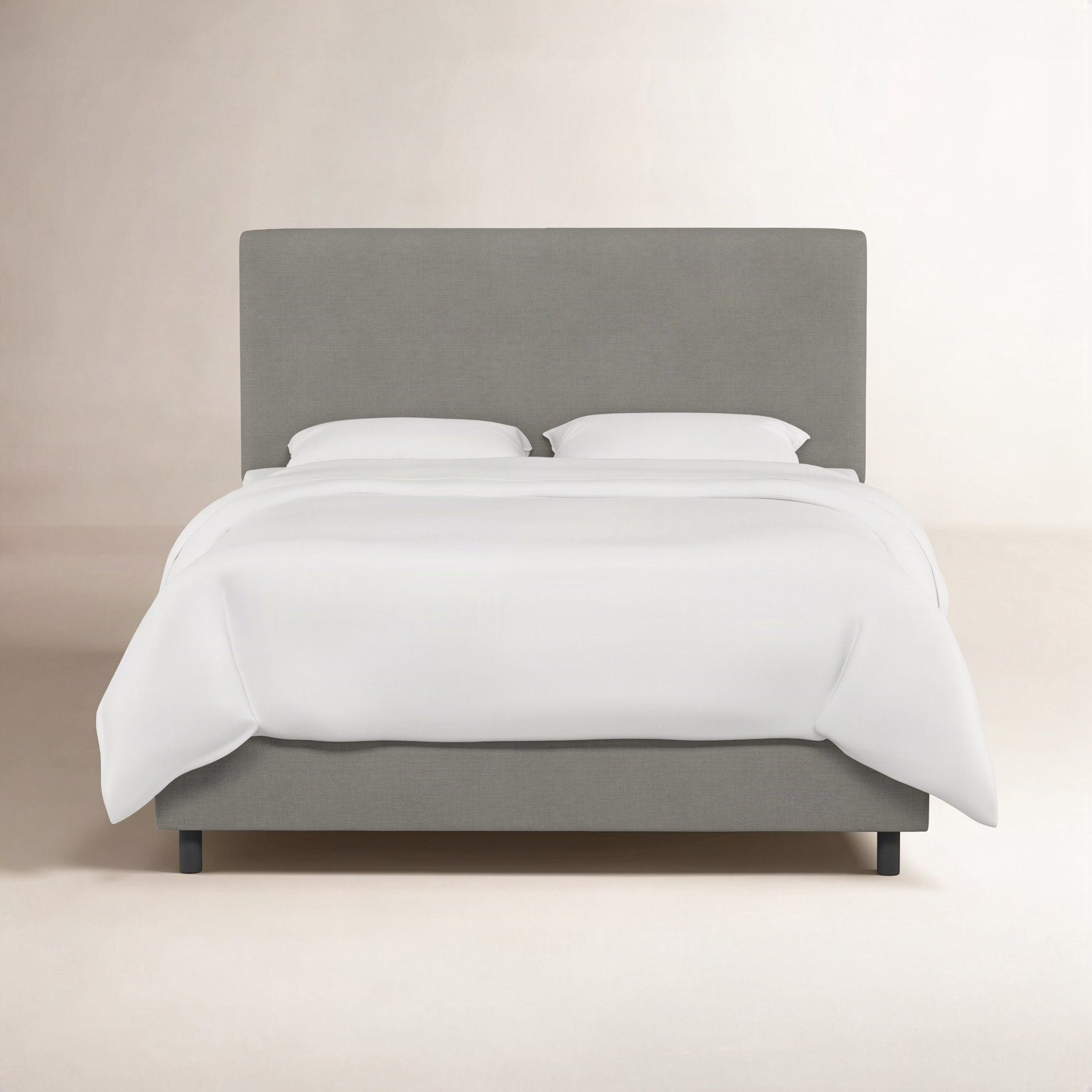 Eisley Cotton Upholstered Bed, Queen, Classic Grey Linen