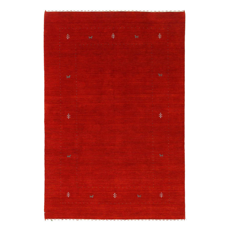 Canvello Gabbeh Red Area Rugs For Living Room - 6' X 9'2''