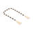 36" Blue Natural And White Wood Hand Painted Decorative Tassel