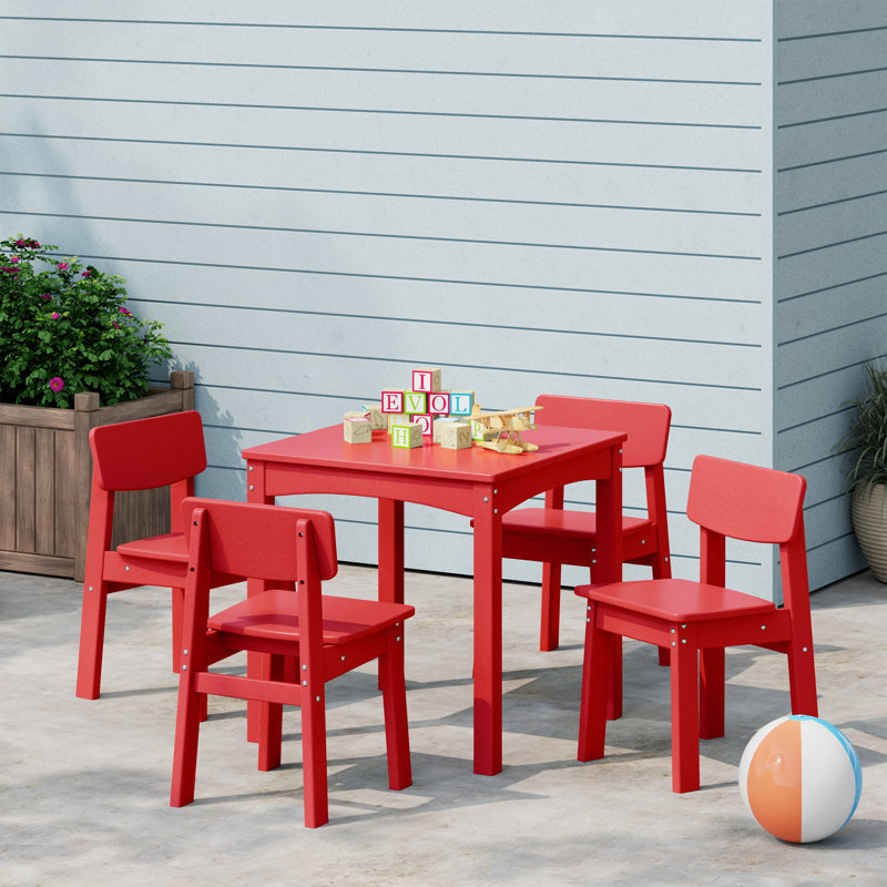 Ensemble repas pour enfants 5 pièces, Rouge