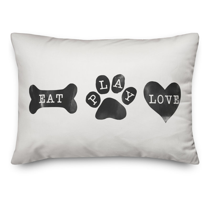  Coussin Eat Play Love