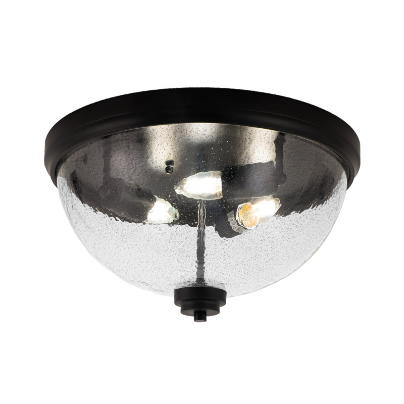 Plafonnier encastré 18 po, 4 ampoules, Noir mat