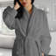 Peignoir mi-mollet 100% coton éponge avec poches-59080567-59080565