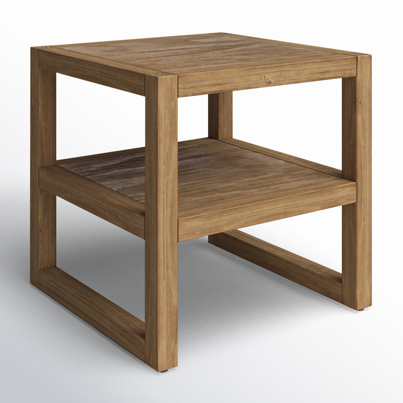 Modica Solid Wood End Table, Honey Brown