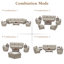 Ensemble de conversation extérieur 8 pièces, canapé modulaire en osier d'extérieur PE pour cour, piscine, jardin et patio-510526933