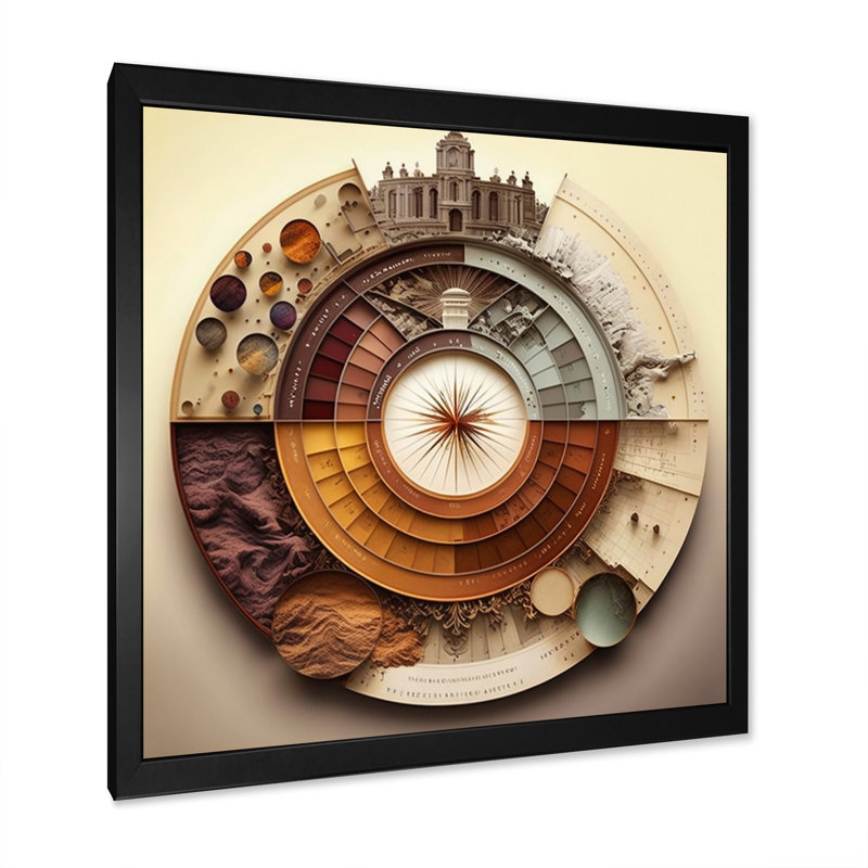 «Caclulation The Universe Spiral Illustration I», reproduction sur toile, H 24 po x l 24 po x P 1 po, Cadre simple noir