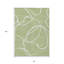 Tapis d'intérieur et d'extérieur lavable abstrait 8 pi x 10 pi vert et ivoire artichaut