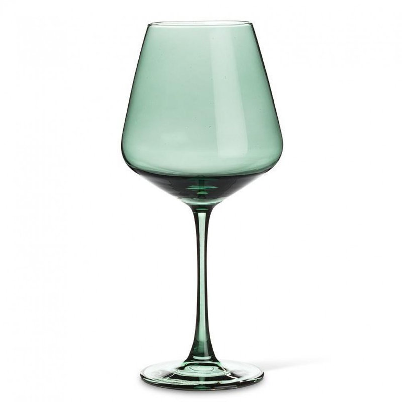 Verre à vin à pied rouge, Vert