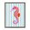 Hippocampe Boho sur cadre flottant à rayures, design par Indira Prieto | IndySign