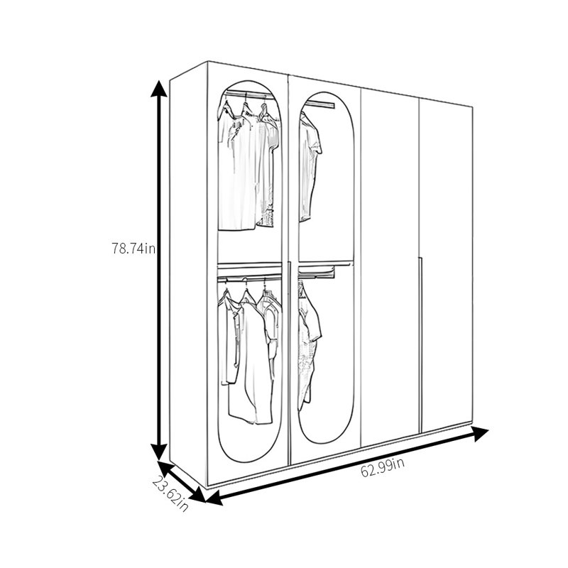 Longver, H 78,74 po x l 62,99 po x P 23,62 po