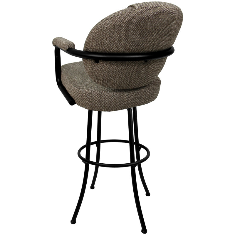 Comptoir pivotant, bar et tabouret très grand Scioli, Noir, Tabouret de bar (siège d'une hauteur de 30 po)