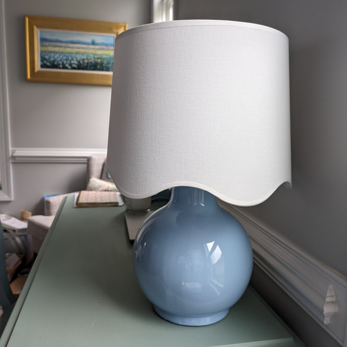 Maura Accent Table Lamp - Green, 15"H x 9"W x 9"D