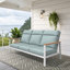 Canapé d'extérieur en métal avec coussin Sunbrella Townsend-116233343