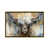 Toile avec cadre flottant or