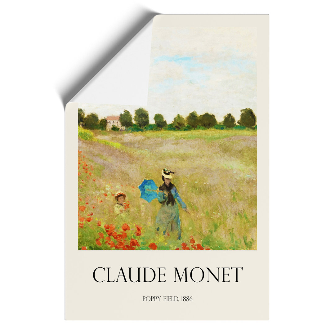 Poppy Field Print by Claude Monet - Frameless Print