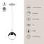 Luminaire suspendu sphère 1 lumière DEL or brossé Pluto