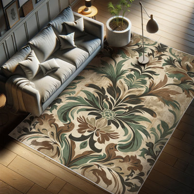 Machine Printed 177cm X 122cm Area Rug