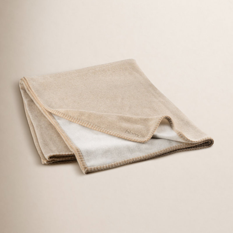 AHWI Wool Throw - Sharkskin Grey, Fungi