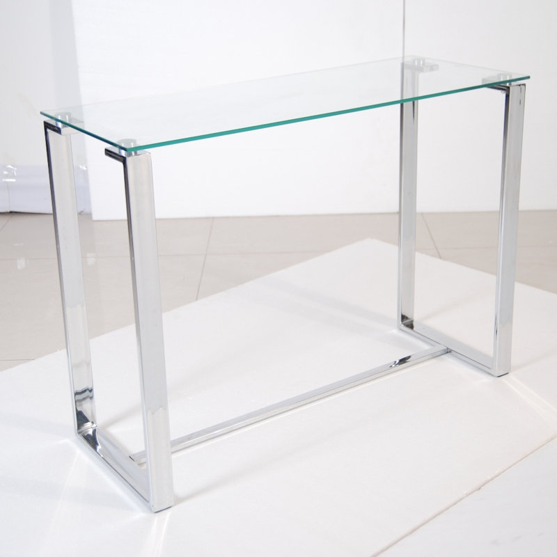Velella 100cm Glass Top Console Table