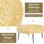 Ensemble de 2 tables basses rondes en bois massif