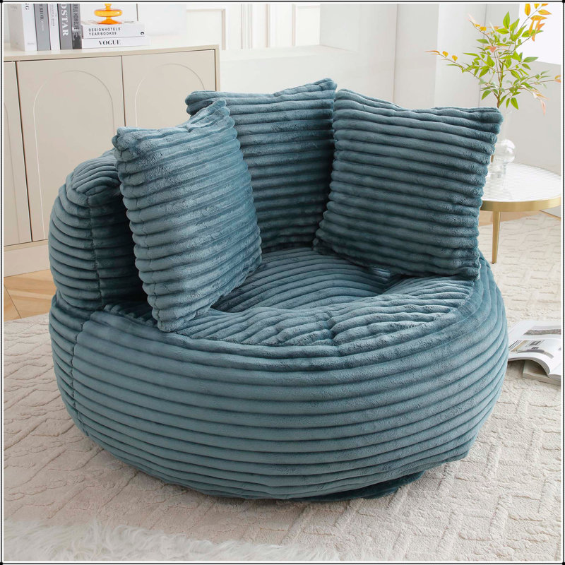 Oversized High Back Bean Bag Couch for Adults and Kids, Corduroy Fabric Large Chair with Filler, Stuffed Big Accent Sofa Lounge Floor Sofa for Gaming, Reading, and Relaxation