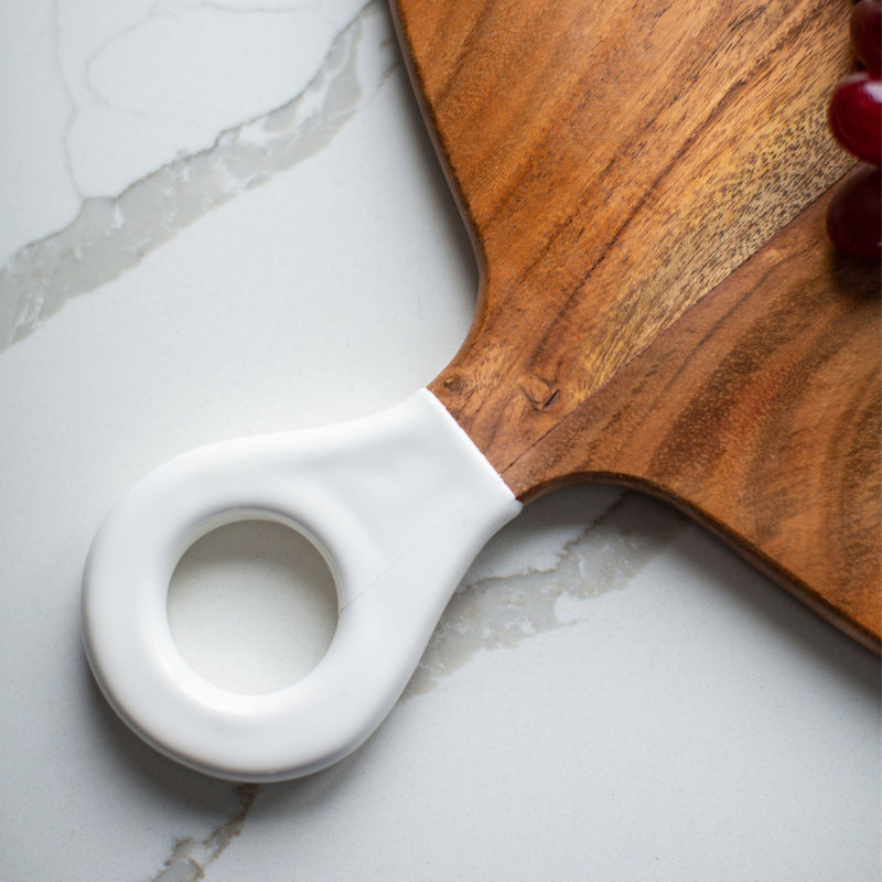 Plat de service en bois d'acacia Millwood Pines Tober