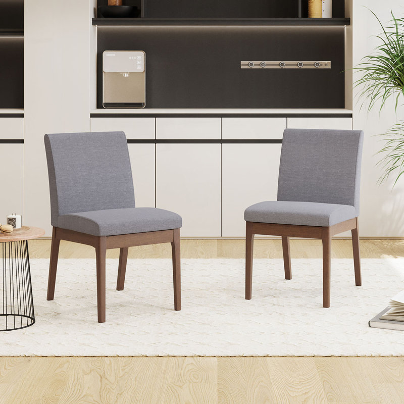 Chaises de salle à manger en bois, Gris foncé
