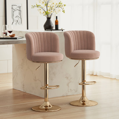 Upholstered Adjustable Height Counter Stool