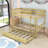 Kelula Twin Over Twin Wood Bunk Bed With Trundle And Safety Guardrails-1843755840