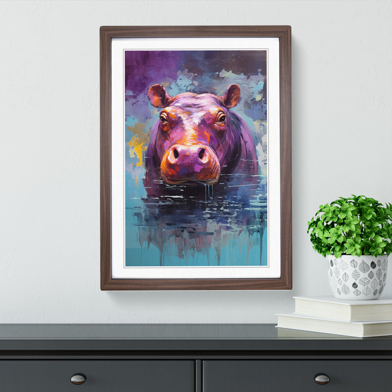 Hippo Abstract No.2 - Framed Print