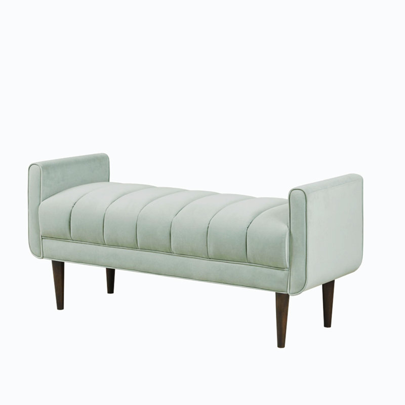 Banc rembourré en velours Ayonna