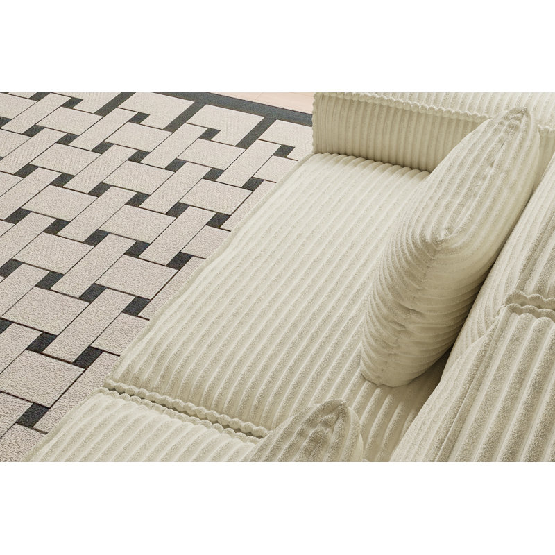 Canapé modulaire Zufferey, Tissu beige