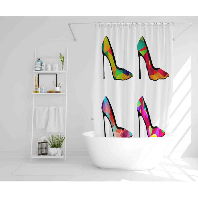 Newell Polyester Single Shower Curtain, 168cm H x 168cm W