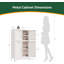 Armoire de rangement pour salle de bain, buffet décoratif en métal avec 4 portes et 2 tablettes réglables, armoires de salle de bain autoportantes, vestiaire antirouille, cuisine, salon, couloir-714390718