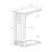 Accent Table, C-Shaped, End Table, Side Table, Snack, Living Room, Bedroom, Transitional - Manufactured Wood/Metal-C Table-578063050