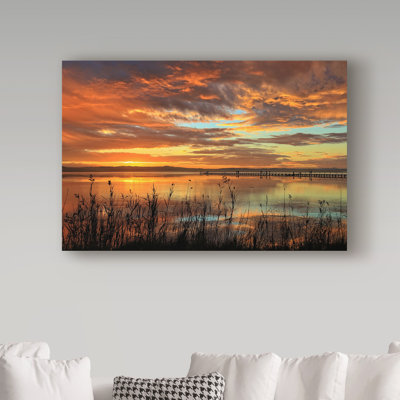 «Coastal Sunset» de Yareny, reproduction de photo sur toile tendue