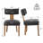  Upholstered Solid Wood Dining Chair Side Chair with Curved Backrest Set of 4-126127974-126127975-126127979