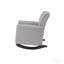 Chaise berçante en lin gris clair