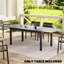 Table de salle à manger extensible en aluminium 94,5 "L pour 6 à 8 personnes