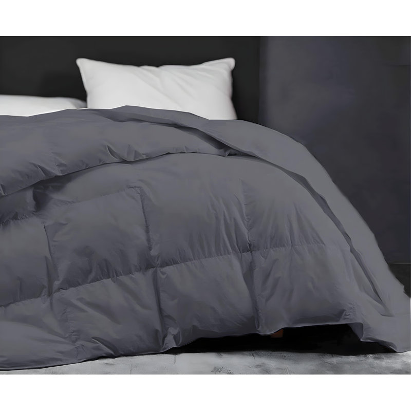 Édredon en duvet synthétique toutes saisons, Édredon en duvet synthétique grand, Gris charbon profond