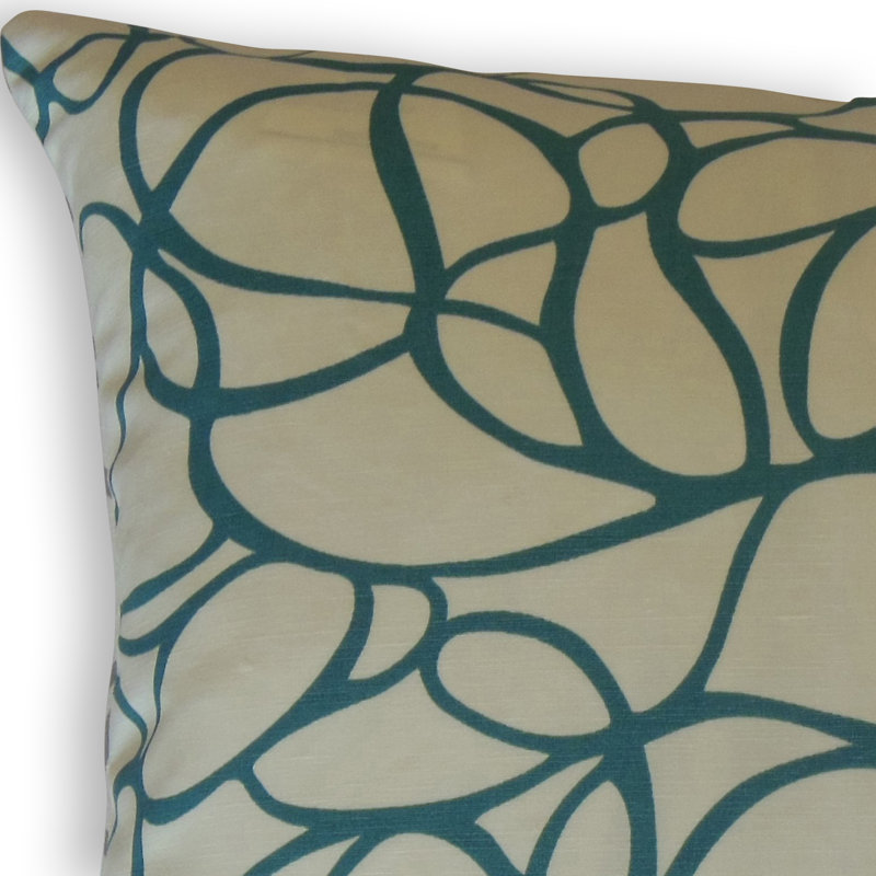 Coussin Roselee, Crème/Vert, Hauteur (18 po) x largeur (18 po)
