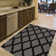 Glamour  Non-Slip Moroccan Trellis Area Rug For Living Room, Hallway Runner, Entryway Rug, Gray/Black