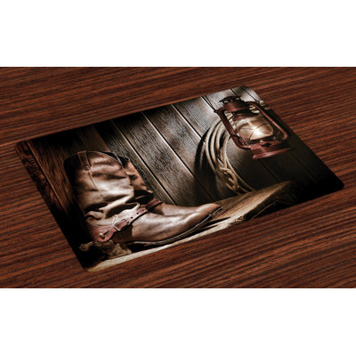 Cotswald Western Vintage Cowboys Bench Placemat