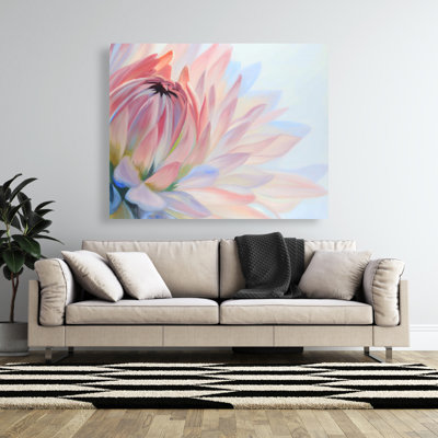 Lotus fleur pastel - décor de toile de salon exotique