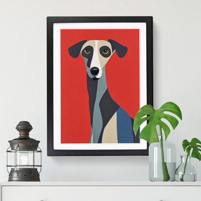 Whippet In Abstract Vol.1 - Single Picture Frame Print