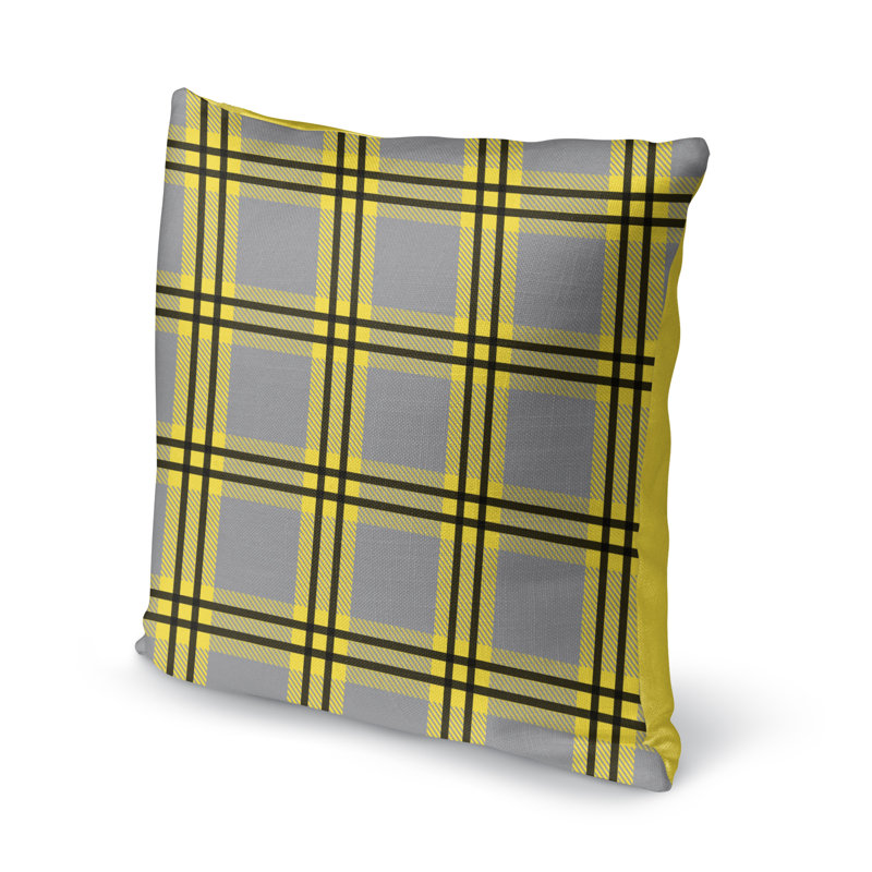 Manta Plaid Outdoor Reversible Throw Pillow, 16'' x 16''
