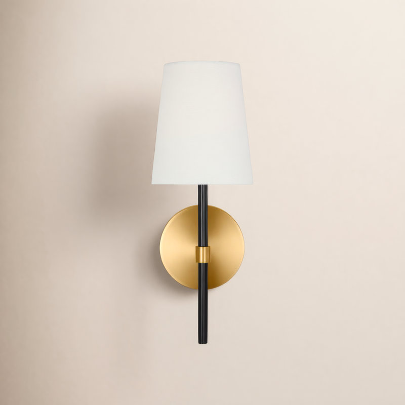 Monroe 1 - Light Armed Sconce, Burnished Brass GBK